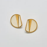 Vintage Monet Geometric Half-Circle Earrings - Admiral Row