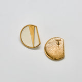 Vintage Monet Geometric Half-Circle Earrings - Admiral Row