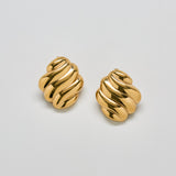 Vintage Monet Gold Twisted Dome Clip-On Earrings - Admiral Row