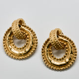 Vintage Fernando Originals Gold Hoop Clip-On Earrings - Admiral Row