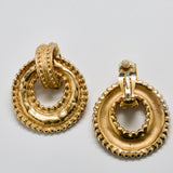 Vintage Fernando Originals Gold Hoop Clip-On Earrings - Admiral Row