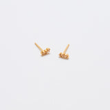 Champagne CZ Gold Bar Earrings - Admiral Row