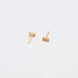 Champagne CZ Gold Bar Earrings - Admiral Row