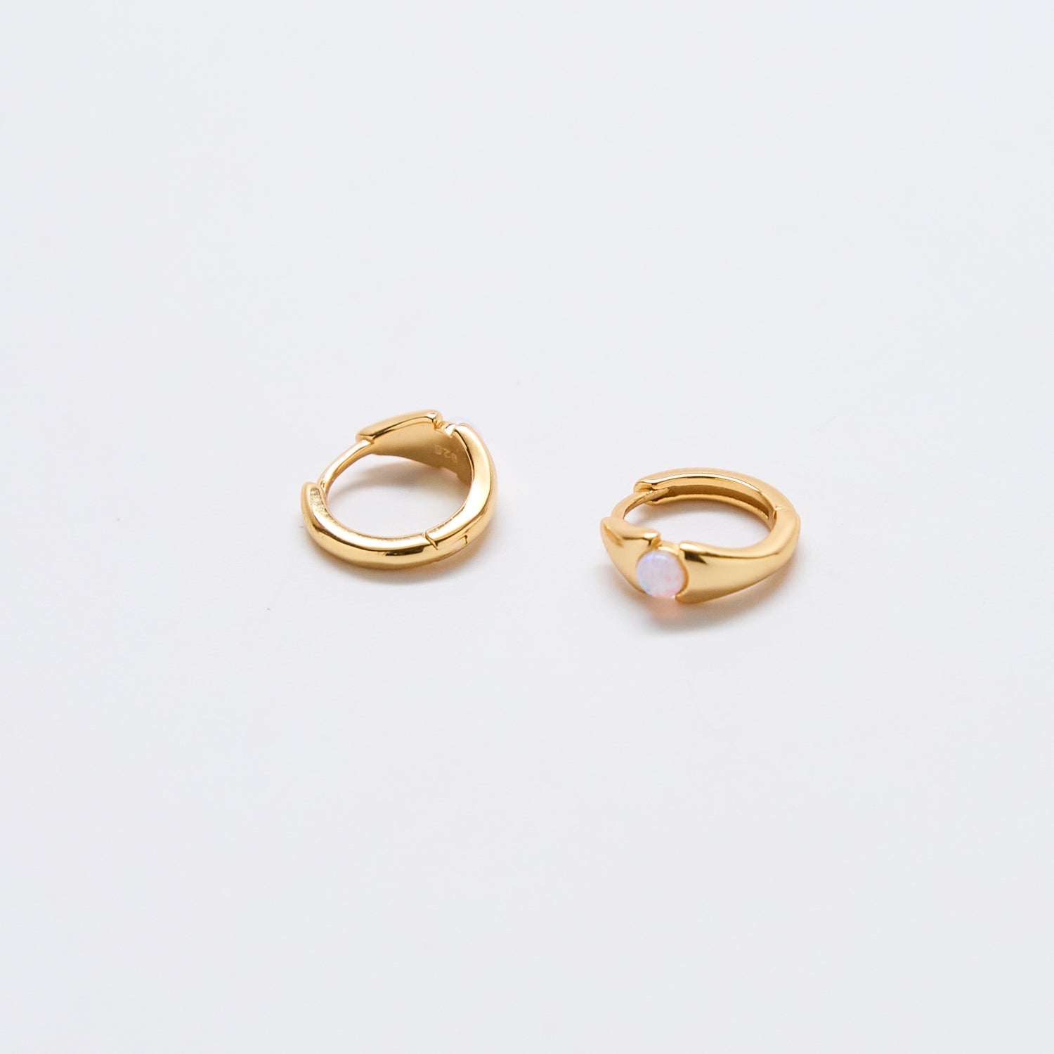 Opal Mini Huggie Hoop Earrings - Admiral Row