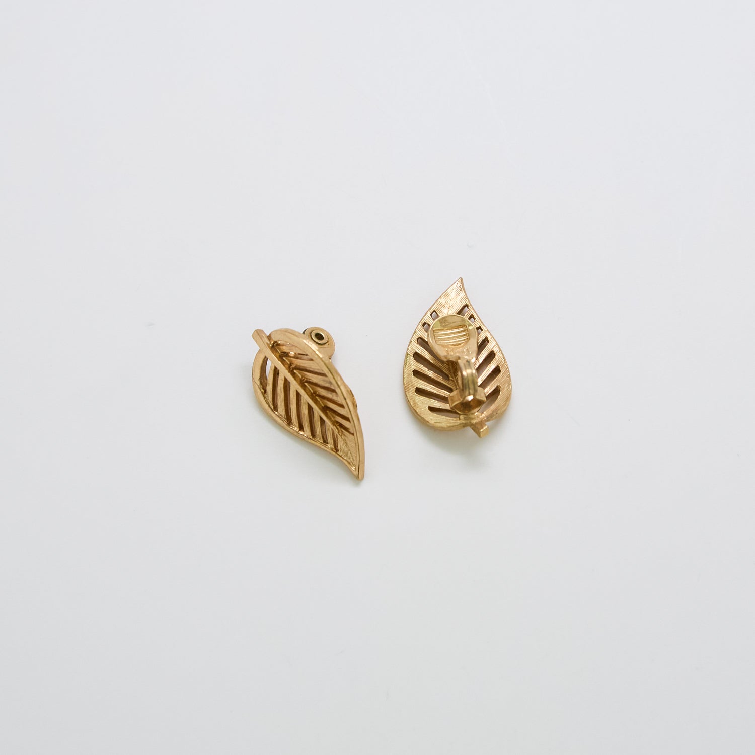 Vintage Monet Gold Leaf Earrings