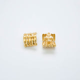 Vintage Givenchy Gold Link Half Hoop Statement Earrings