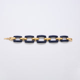 Vintage Monet Chunky Blue and Gold Bracelet