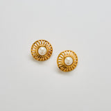 Vintage Pearl Sunburst Earrings - Admiral Row