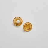 Vintage Pearl Sunburst Earrings - Admiral Row