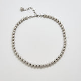 Vintage Trifari Textured Silver Bead Necklace - Admiral Row