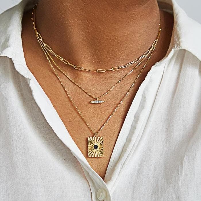 Black Pave Medallion Necklace - Admiral Row