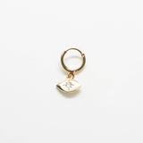 CZ Gold Eye Huggie Earrings - Admiral Row