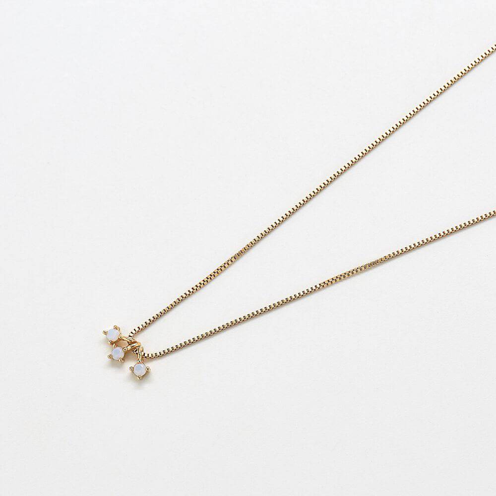 Dainty Opal Cluster Charm Necklace - Admiral Row