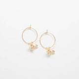 Gold Bee Hoop Drop Earrings - Admiral Row