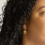 Gold Cut-Out Circle Hoop Earrings - Admiral Row