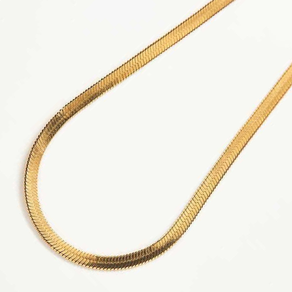 Gold Herringbone Necklace - Admiral Row