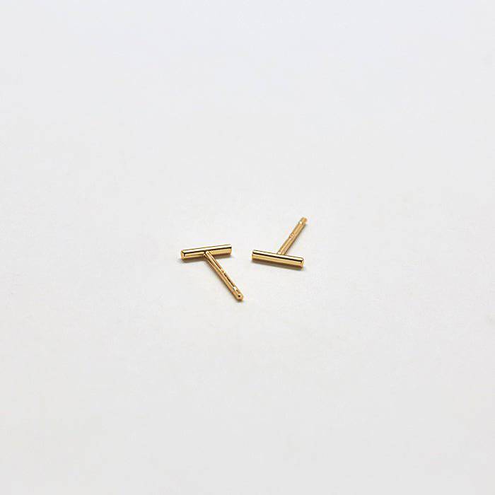 Gold Mini Bar Earrings - Admiral Row