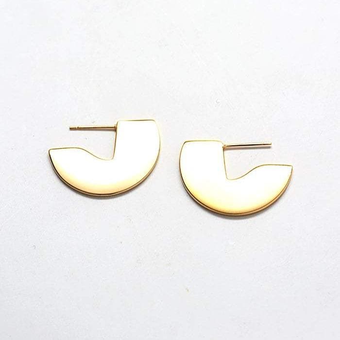 Geometric Mini Semi-Circle Stud Earrings - Admiral Row