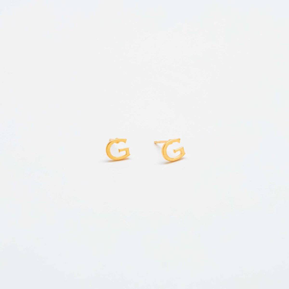 Gold Initial Earrings - Admiral Row