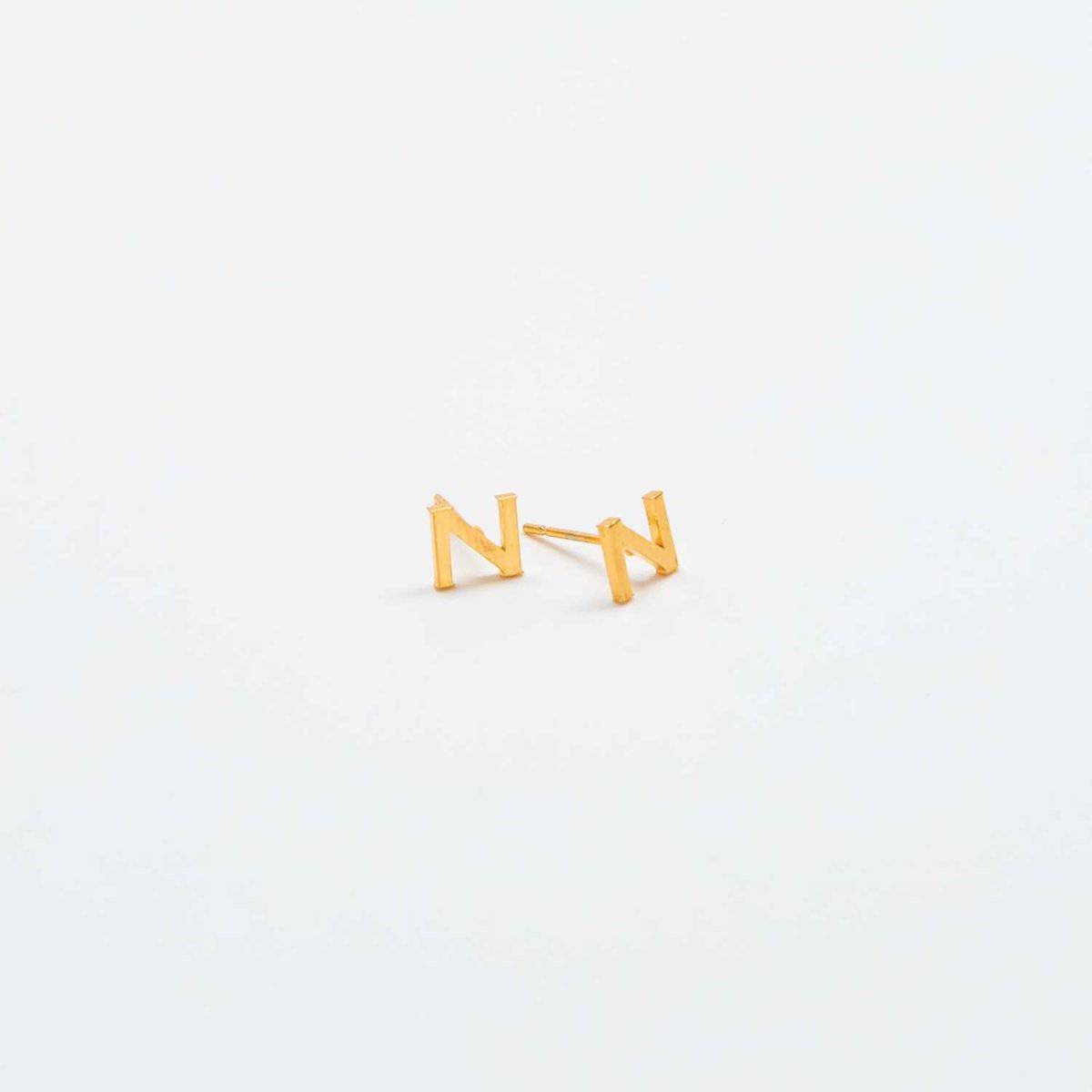 Gold Initial Earrings - Admiral Row