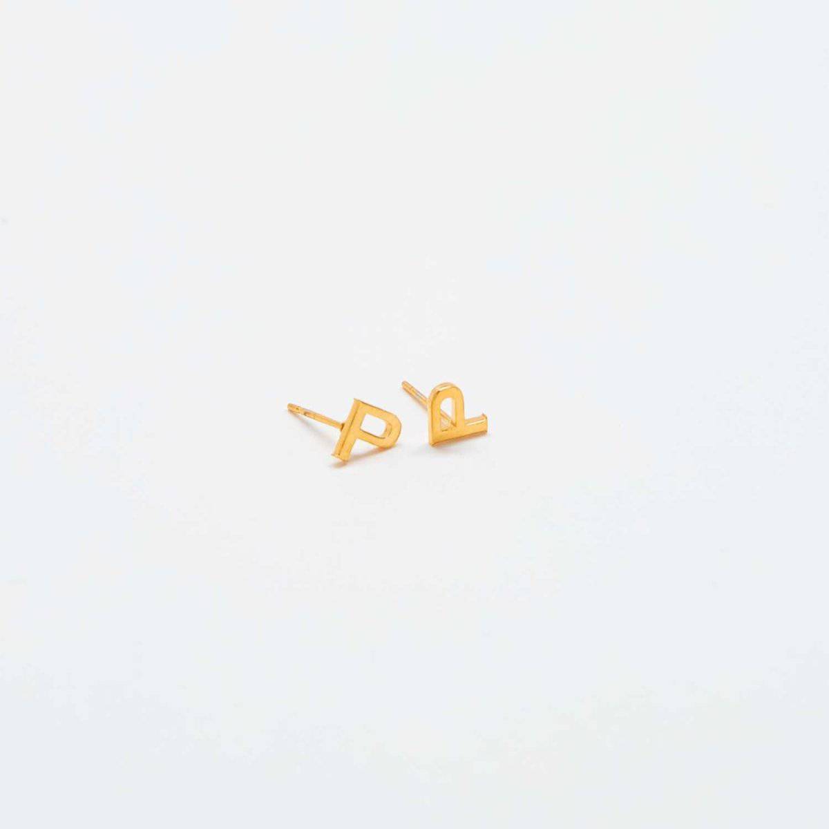 Gold Initial Earrings - Admiral Row