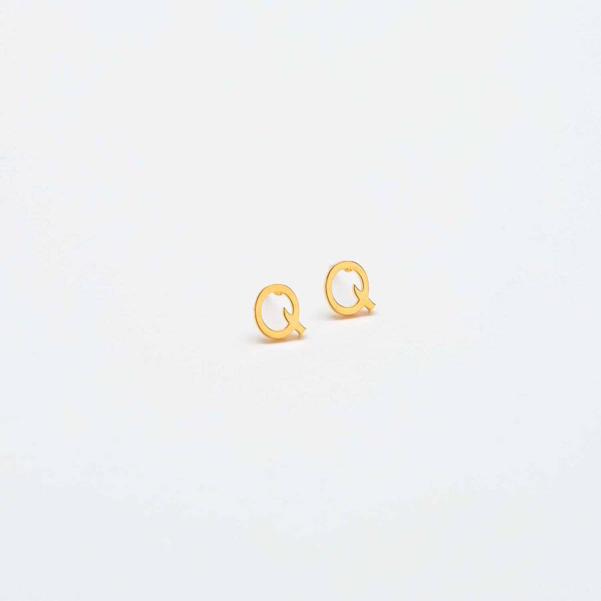 Gold Initial Earrings - Admiral Row