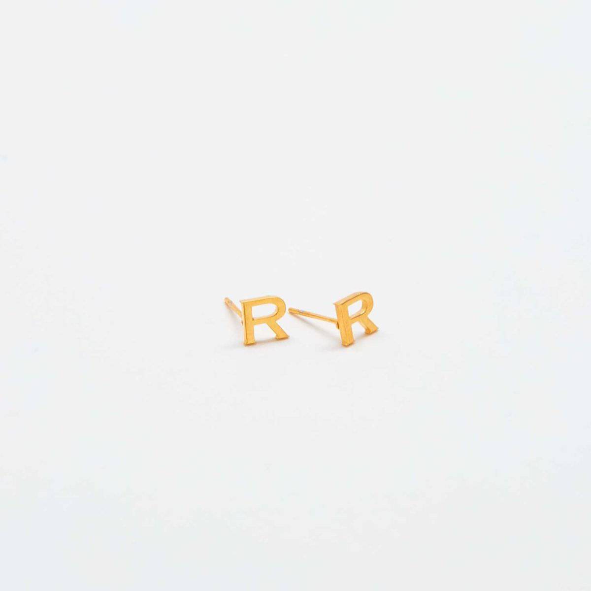 Gold Initial Earrings - Admiral Row