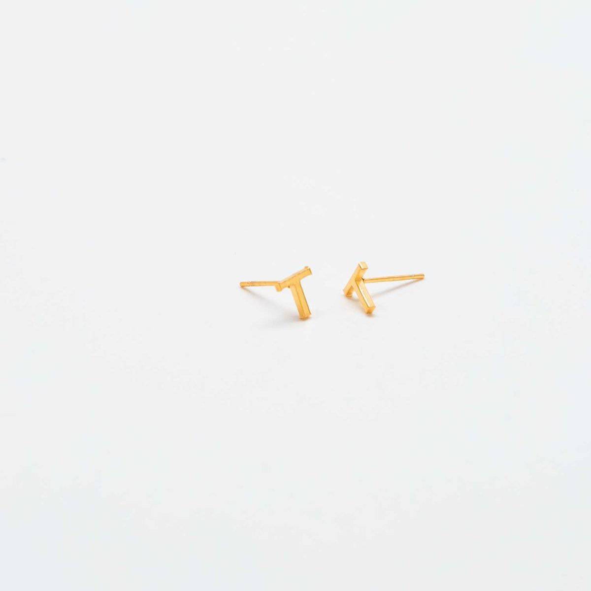 Gold Initial Earrings - Admiral Row