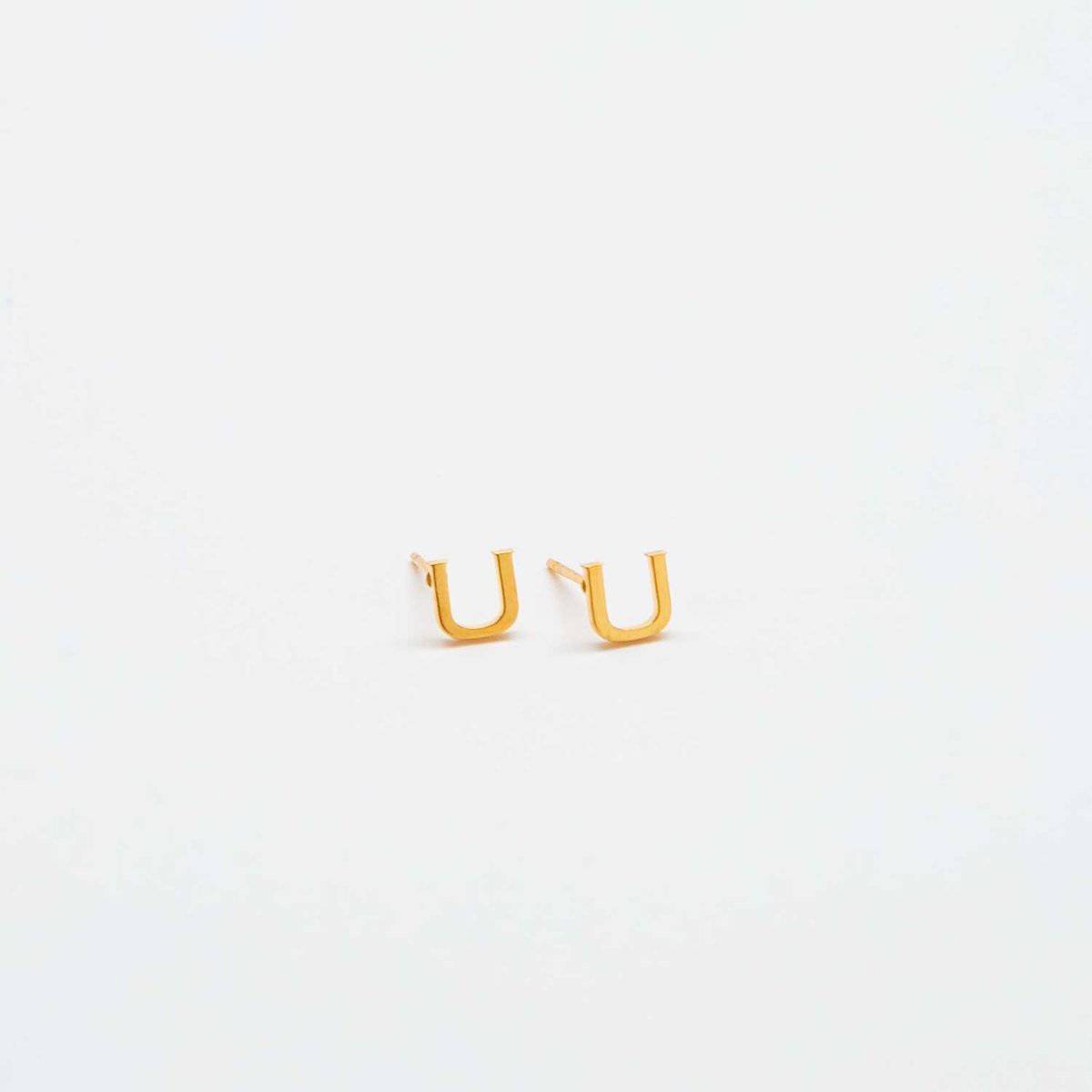 Gold Initial Earrings - Admiral Row