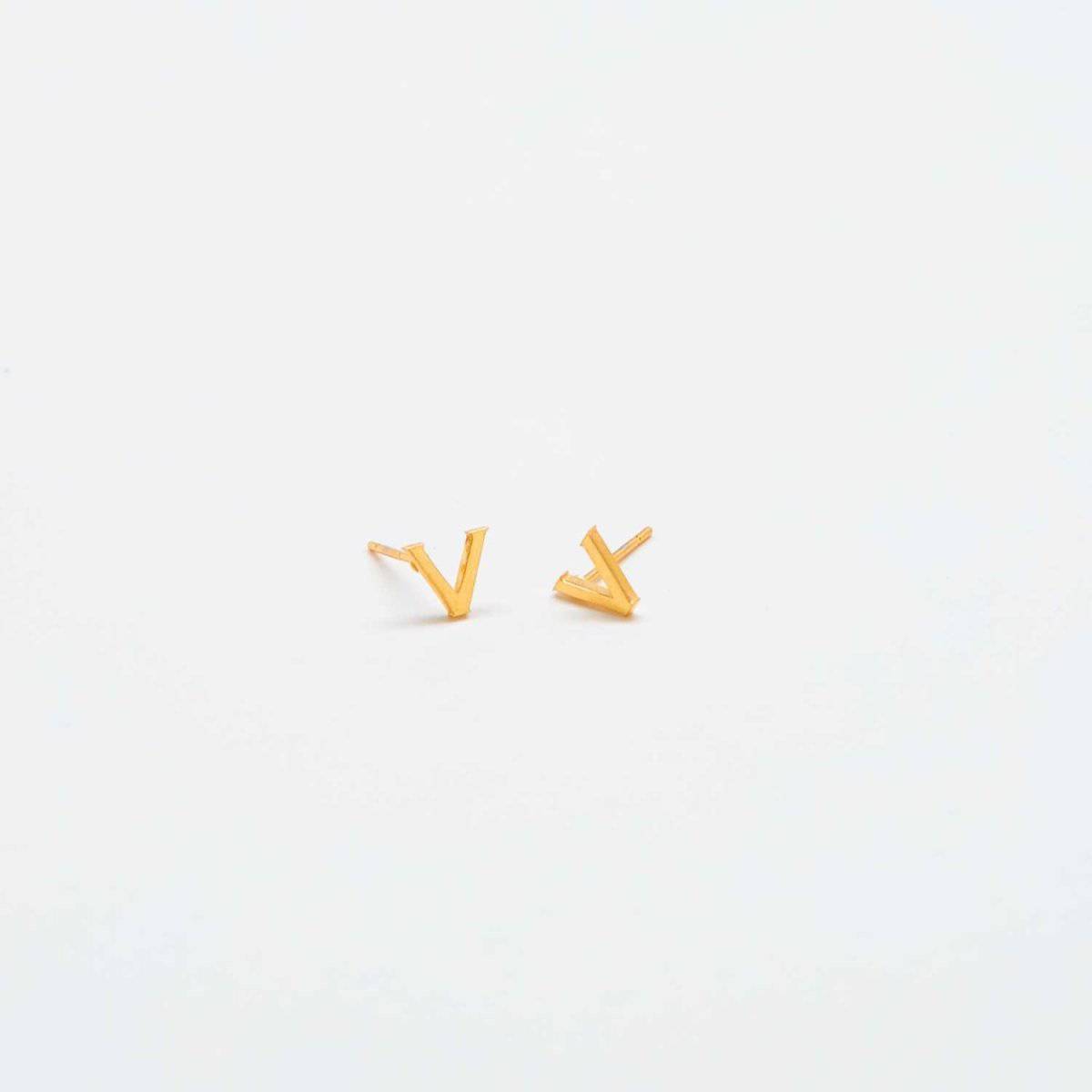 Gold Initial Earrings - Admiral Row