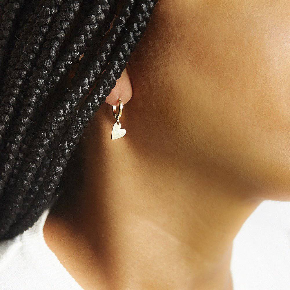 Heart-Eye Huggie Earrings - Admiral Row