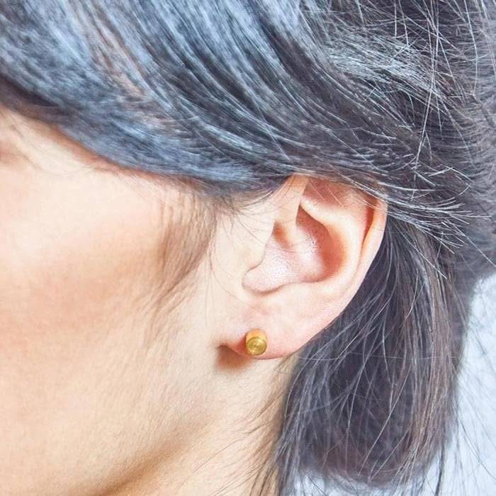 Gold Cylinder Geo Studs - Imperfect - Admiral Row