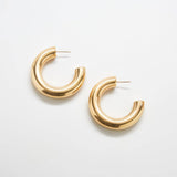 Gold Medium Chunky Hoop Earrings - Imperfect - Admiral Row