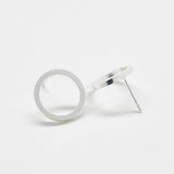 Silver Open Circle Stud Earrings - Imperfect - Admiral Row
