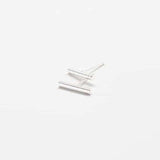 Silver Slim Bar Earrings - Imperfect - Admiral Row