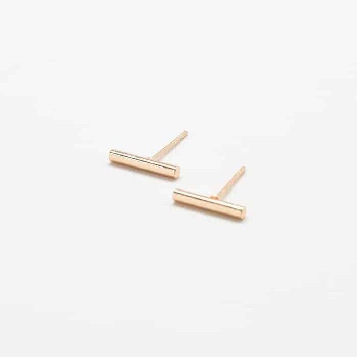 Slim Gold Bar Earrings - Imperfect - Admiral Row
