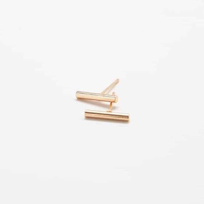 Slim Gold Bar Earrings - Imperfect - Admiral Row