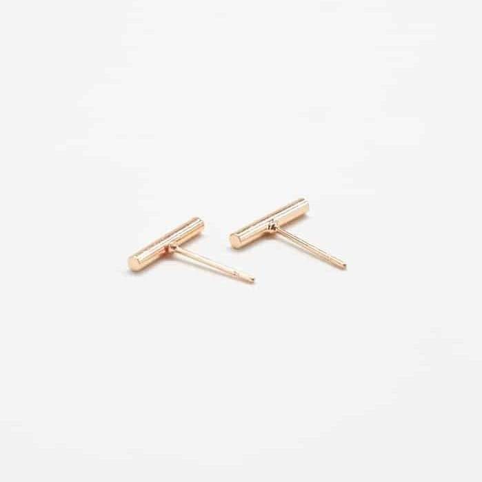 Slim Gold Bar Earrings - Imperfect - Admiral Row