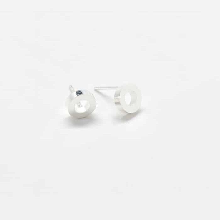 Silver Circle Outline Stud Earrings - Admiral Row