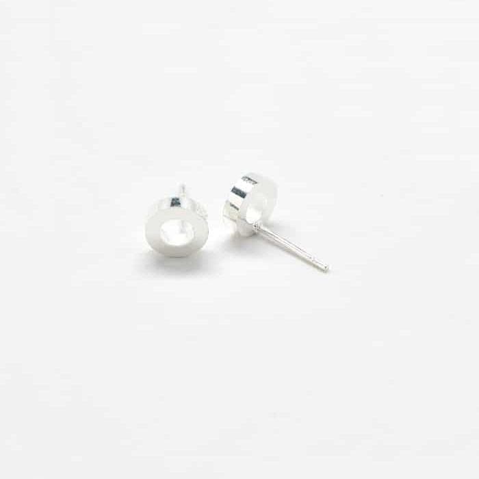Silver Circle Outline Stud Earrings - Admiral Row