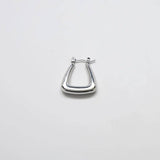 Silver Triangle Hoop Earrings - Admiral Row