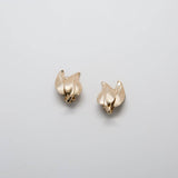 Vintage Bergère Gold Leaf Earrings - Admiral Row