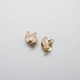 Vintage Bergère Gold Leaf Earrings - Admiral Row