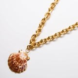 Vintage Brown Shell Statement Necklace - Admiral Row