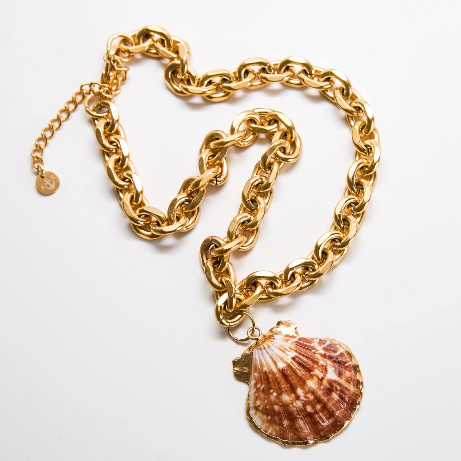 Vintage Brown Shell Statement Necklace - Admiral Row