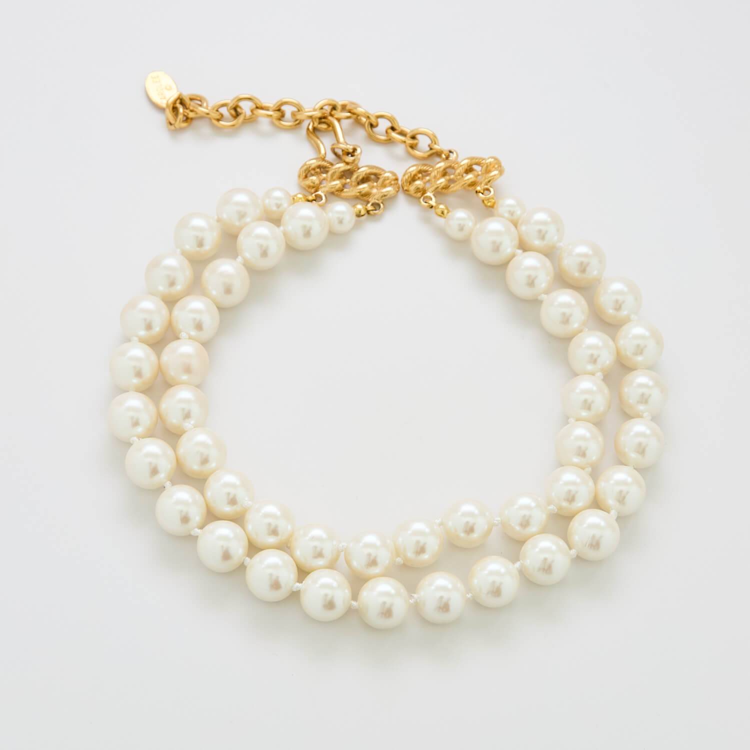 Vintage Carolee Pearl Choker Necklace Admiral Row