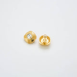 Vintage CZ Etched Rope Stud Earrings - Admiral Row
