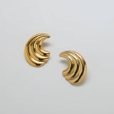 Vintage Gold Swirl Statement Earrings - Admiral Row