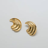 Vintage Gold Swirl Statement Earrings - Admiral Row