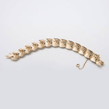 Vintage Gold Textured Link Bracelet - Admiral Row